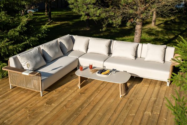 "Мальдивы" трансформирующаяся лаунж-зона из искусственного ротанга, цвет соломенный — изображение 3