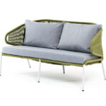 "Милан" диван 2-местный плетеный из роупа