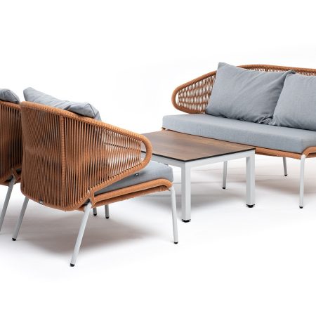 "Милан" лаунж-зона 4-местная плетеная из роупа (веревки)