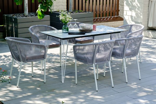 "Руссо" обеденный стол из HPL 150х80см, цвет молочный — изображение 4