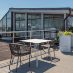 "Руссо" обеденный стол из HPL квадратный 90х90см