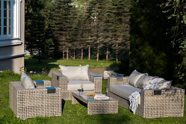 "Тито" лаунж-зона из искусственного ротанга, цвет серый — изображение 3