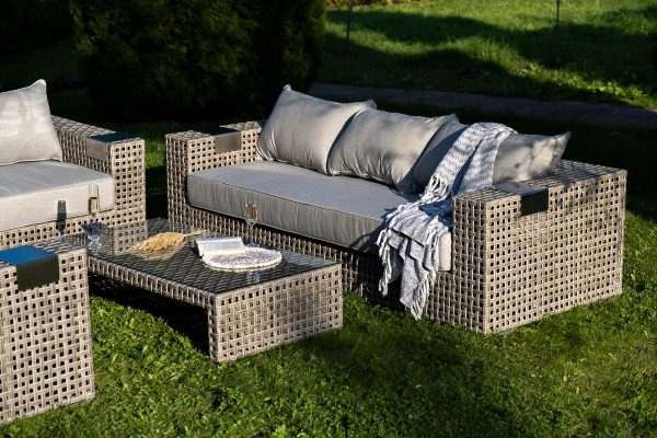 "Тито" лаунж-зона из искусственного ротанга, цвет серый — изображение 5