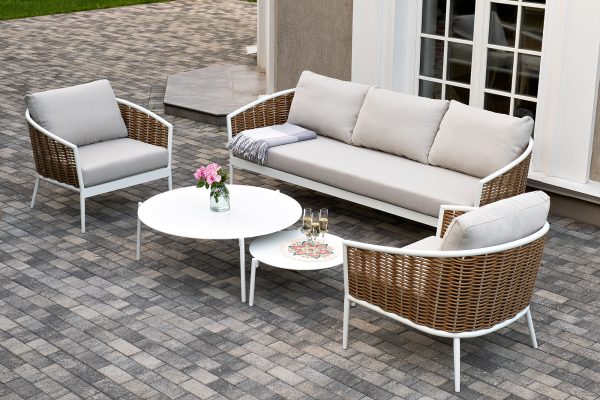 "Тоскана" лаунж-зона из искусственного ротанга, цвет соломенный — изображение 3