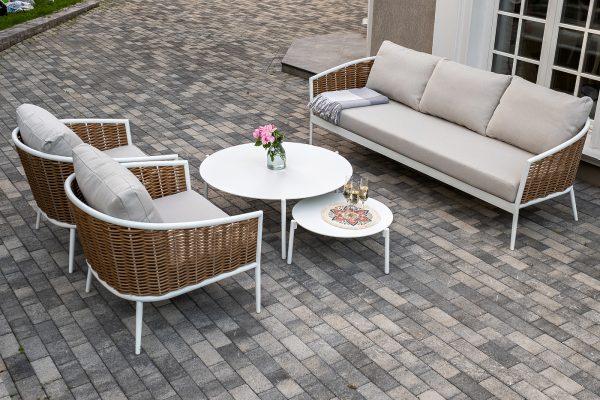 "Тоскана" лаунж-зона из искусственного ротанга, цвет соломенный — изображение 4