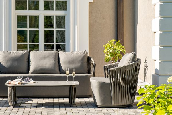 "Флоренция" лаунж-зона из искусственного ротанга, цвет графит — изображение 4