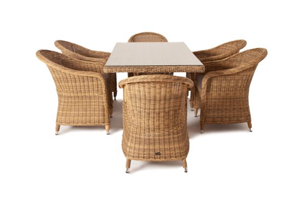"Эспрессо" обеденная группа плетеная, цвет соломенный — изображение 3