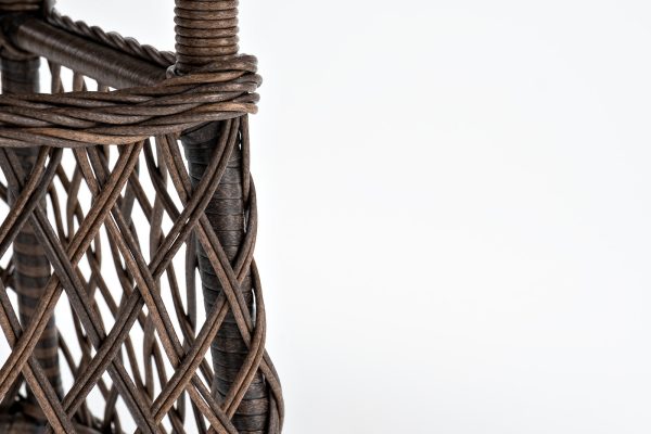 "Эспрессо" плетеный круглый стол, диаметр 80 см, цвет коричневый — изображение 5