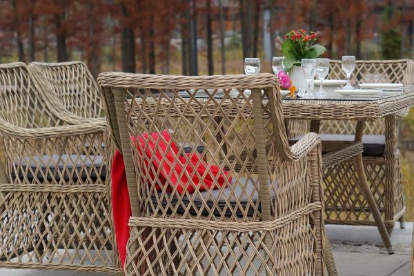 "Айриш" обеденная группа плетеная на 4 персоны, цвет соломенный — изображение 5