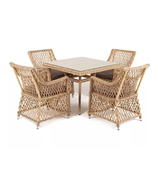 "Айриш" обеденная группа плетеная на 4 персоны