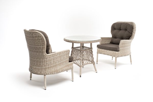 "Алиса" кофейный комплект из искусственного ротанга, цвет бежевый — изображение 3