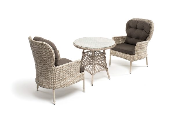 "Алиса" кофейный комплект из искусственного ротанга, цвет бежевый — изображение 4