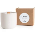 Арома свеча Omini в бетонном стакане 150 мл Мамино какао