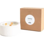 Арома свеча Omini в бетонном стакане 300 мл Мамино какао