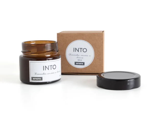 Аромасвеча Into в банке Кокосовое молоко и манго 100 мл коричневый — изображение 3