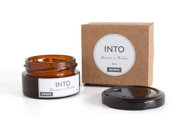 Аромасвеча Into в банке  Ваниль и табак 50 мл коричневый — изображение 2