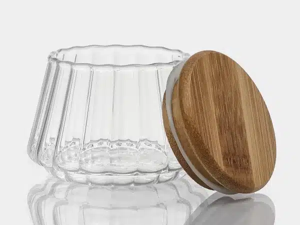 Банки стеклянные для хранения сыпучих продуктов Christmas tree 3 предмета бежевый — изображение 2