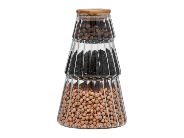 Банки стеклянные для хранения сыпучих продуктов Christmas tree 3 предмета