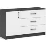 Комод «Чикаго» 1д3ящ Антрацит/Белый