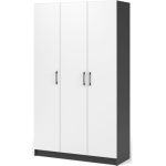 Шкаф «Чикаго» 3д Антрацит/Белый