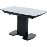 Стол «Будапешт» 130x80 стекло серое, черный — изображение 2