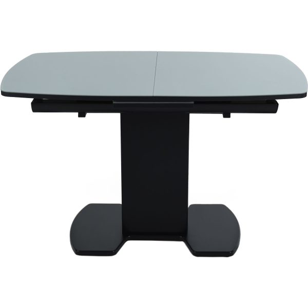 Стол «Будапешт» 130x80 стекло серое, черный — изображение 3