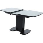 Стол «Будапешт» 130x80 стекло серое, черный — изображение 4