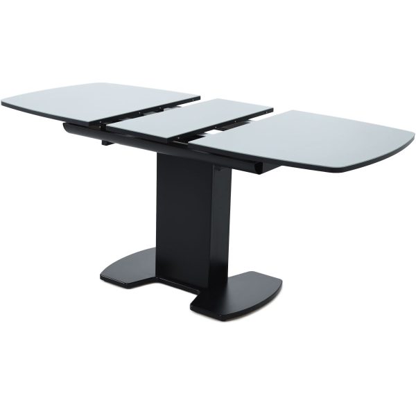 Стол «Будапешт» 130x80 стекло серое, черный — изображение 5