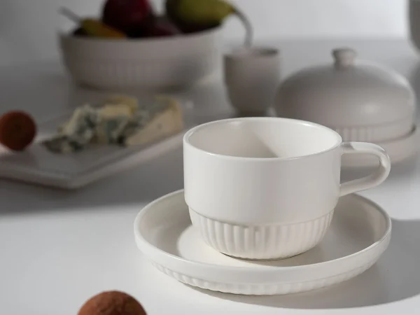 Чашка с блюдцем BILLIBARRI Urban Fringe белый — изображение 2