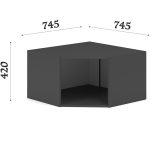 Антресоль «Чикаго» Антрацит/Белый — изображение 3