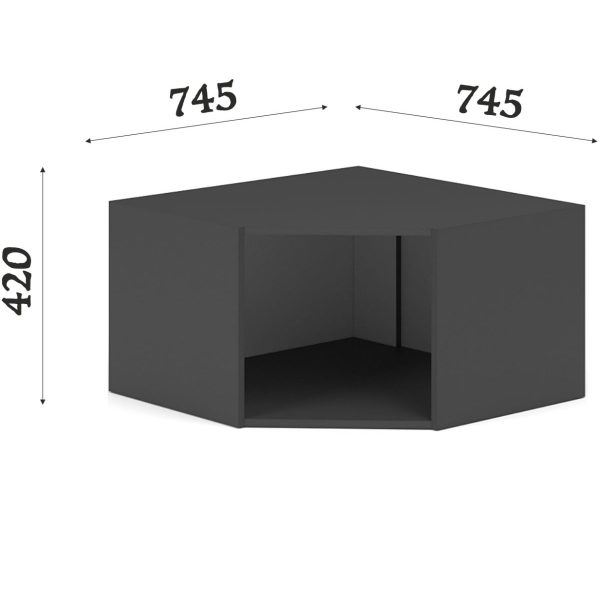 Антресоль «Чикаго» Антрацит/Белый — изображение 3