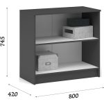 Комод «Чикаго» 2д Антрацит/Белый — изображение 3