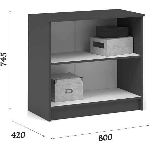 Комод «Чикаго» 2д Антрацит/Белый — изображение 3