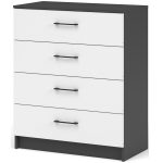 Комод «Чикаго» 4ящ Антрацит/Белый — изображение 2