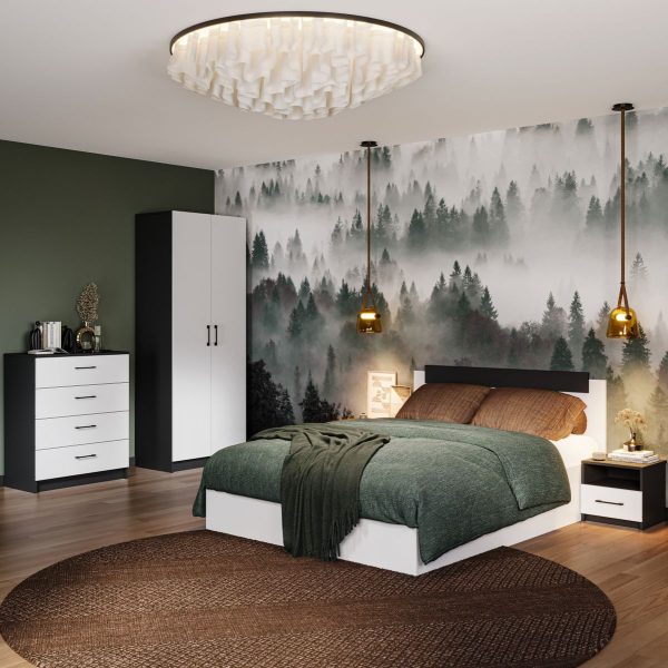 Комод «Чикаго» 5ящ Антрацит/Белый — изображение 4