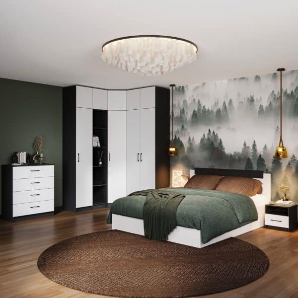 Антресоль «Чикаго» 2д Антрацит/Белый — изображение 4