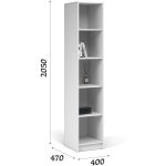 Стеллаж «Чикаго» 40, белый — изображение 3