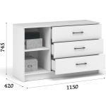 Комод «Чикаго» 1д3ящ, белый — изображение 3