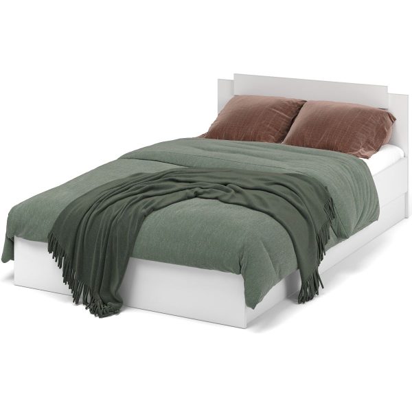 Кровать «Чикаго» 120 настил ЛДСП, белый — изображение 2