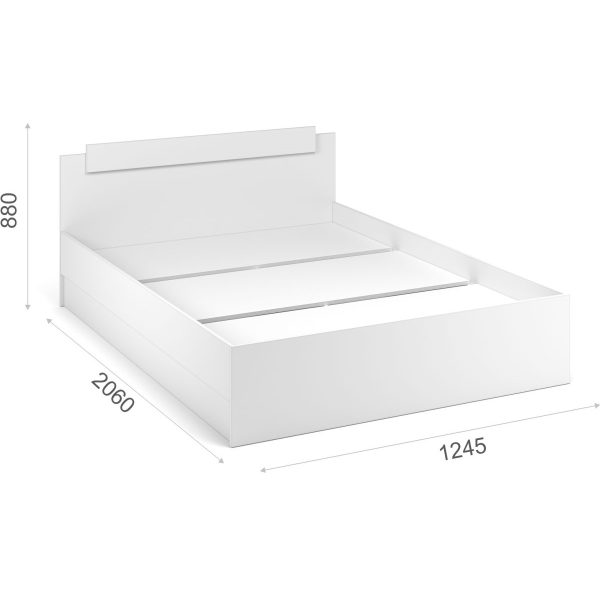Кровать «Чикаго» 120 настил ЛДСП, белый — изображение 4