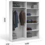 Шкаф «Чикаго» 4д, белый — изображение 3