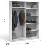 Шкаф «Чикаго» 4д (с зеркалами) MAX, белый — изображение 3