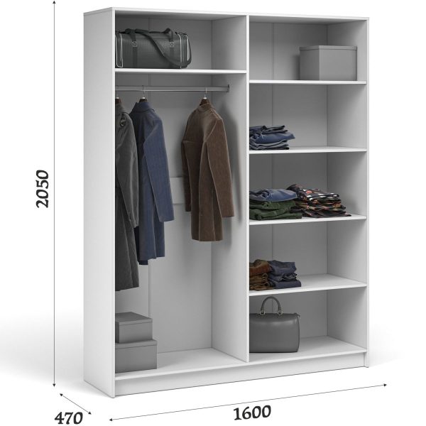 Шкаф «Чикаго» 4д (с зеркалами) MAX, белый — изображение 3