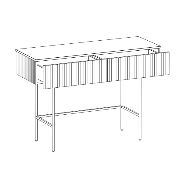 Cтол консольный Mikko бежевый, черный — изображение 2