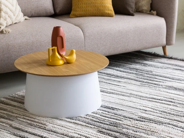 Cтол журнальный Geo белый, дуб — изображение 5