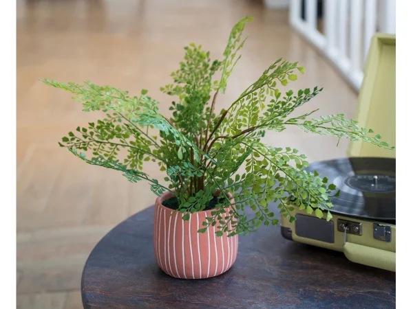 Цветок искусственный Папоротник курчавый коричневый, зеленый — изображение 2