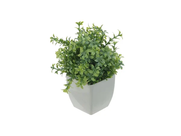 Цветок искусственный Зелень в белом горшке Цветок искусственный Зелень в белом горшке