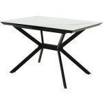 Стол «Дели» 120x80, Керамика Greys Snow, эмаль черная — изображение 2