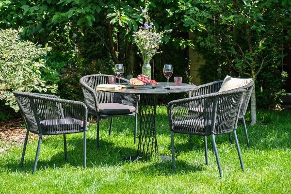 "Диего" обеденная группа на 4 персоны со стульями "Марсель", столешница "серый гранит" — изображение 4