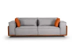 Диван Asti светло-серый, оранжевый — изображение 2